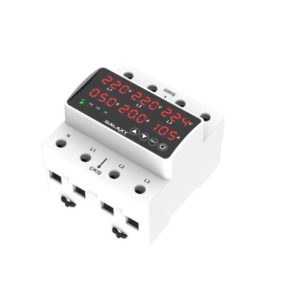 D 380Trifaze Voltaj ve Akım Koruyucu